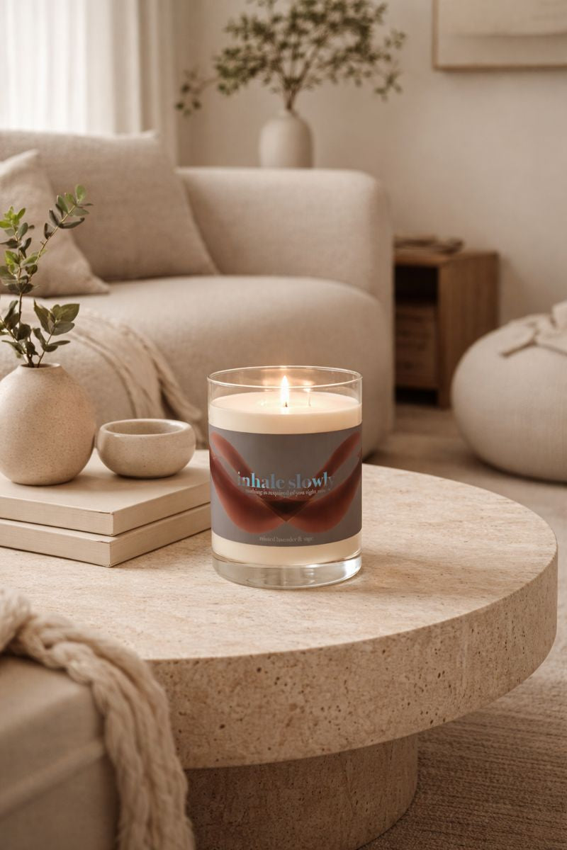 Inhale Slowly - Minted Lavender & Sage Candle