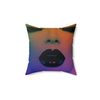 Kiss Off Darling - Faux Suede Throw Pillow