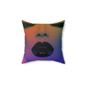Kiss Off Darling - Faux Suede Throw Pillow