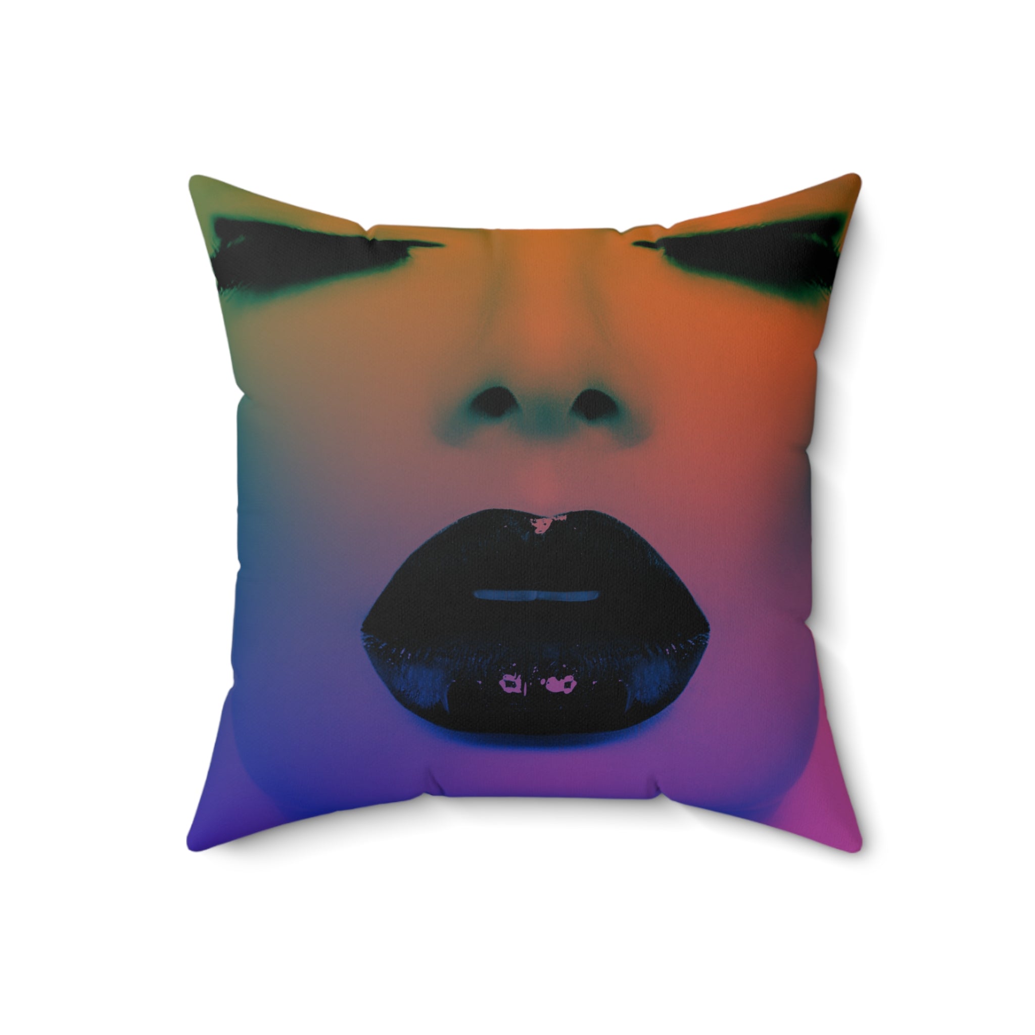 Kiss Off Darling - Faux Suede Throw Pillow