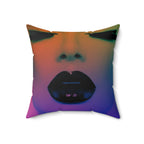 Kiss Off Darling - Faux Suede Throw Pillow
