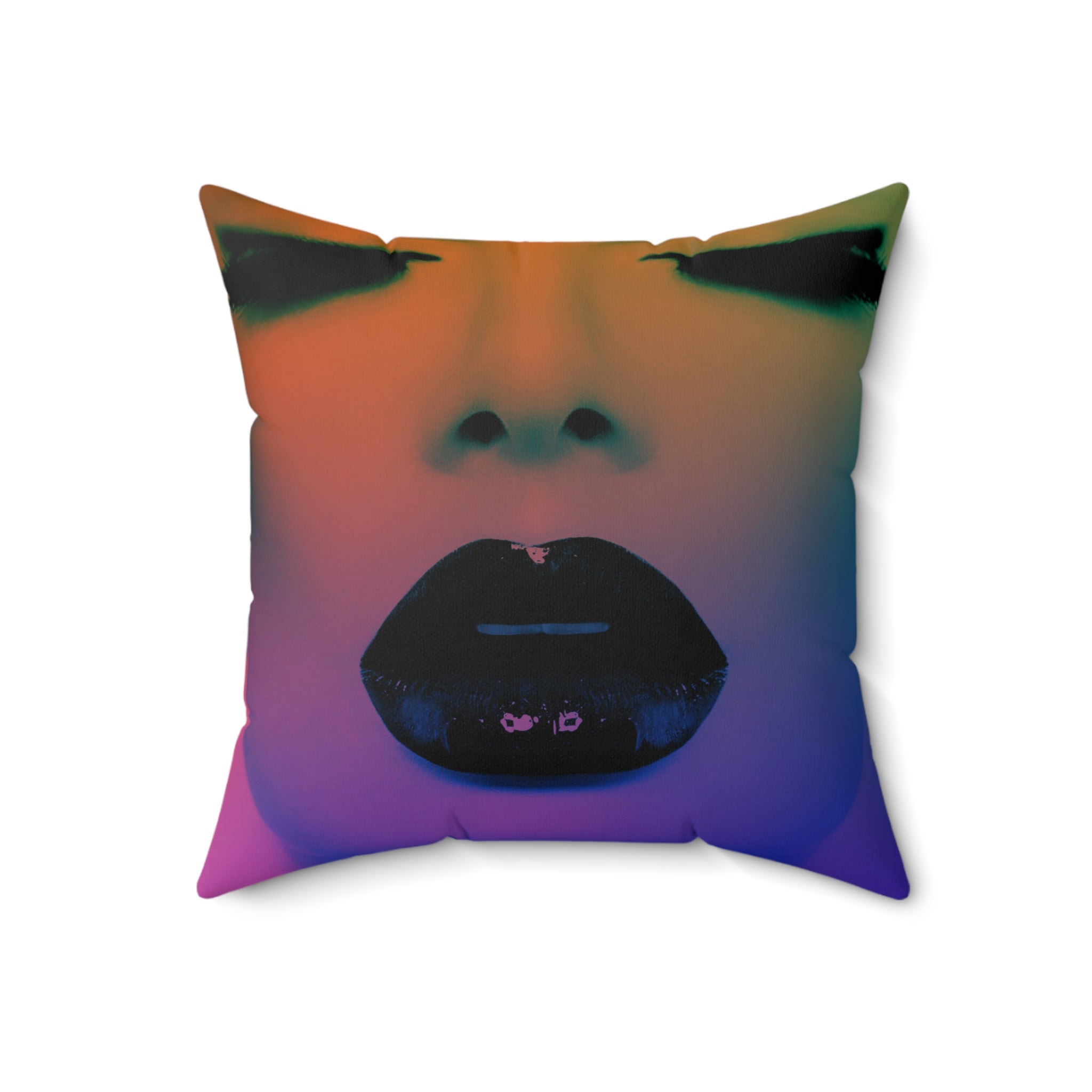 Kiss Off Darling - Faux Suede Throw Pillow