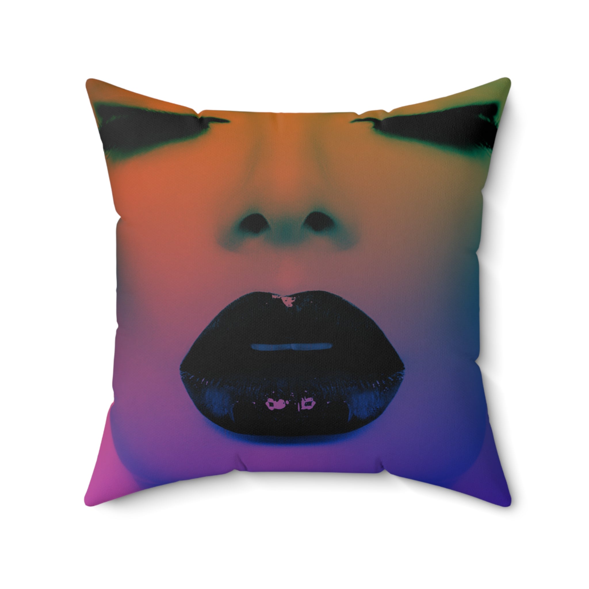 Kiss Off Darling - Faux Suede Throw Pillow