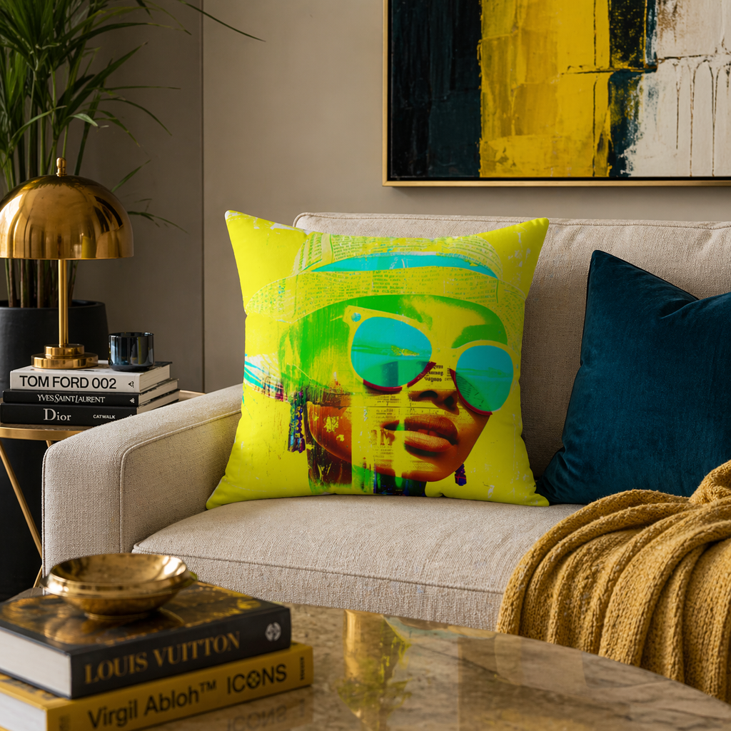 La Havana Noche - Faux Suede Throw Pillow