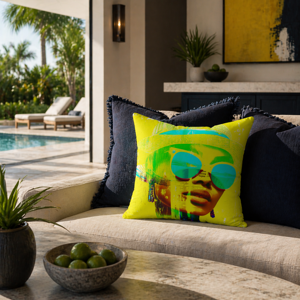 La Havana Noche - Faux Suede Throw Pillow