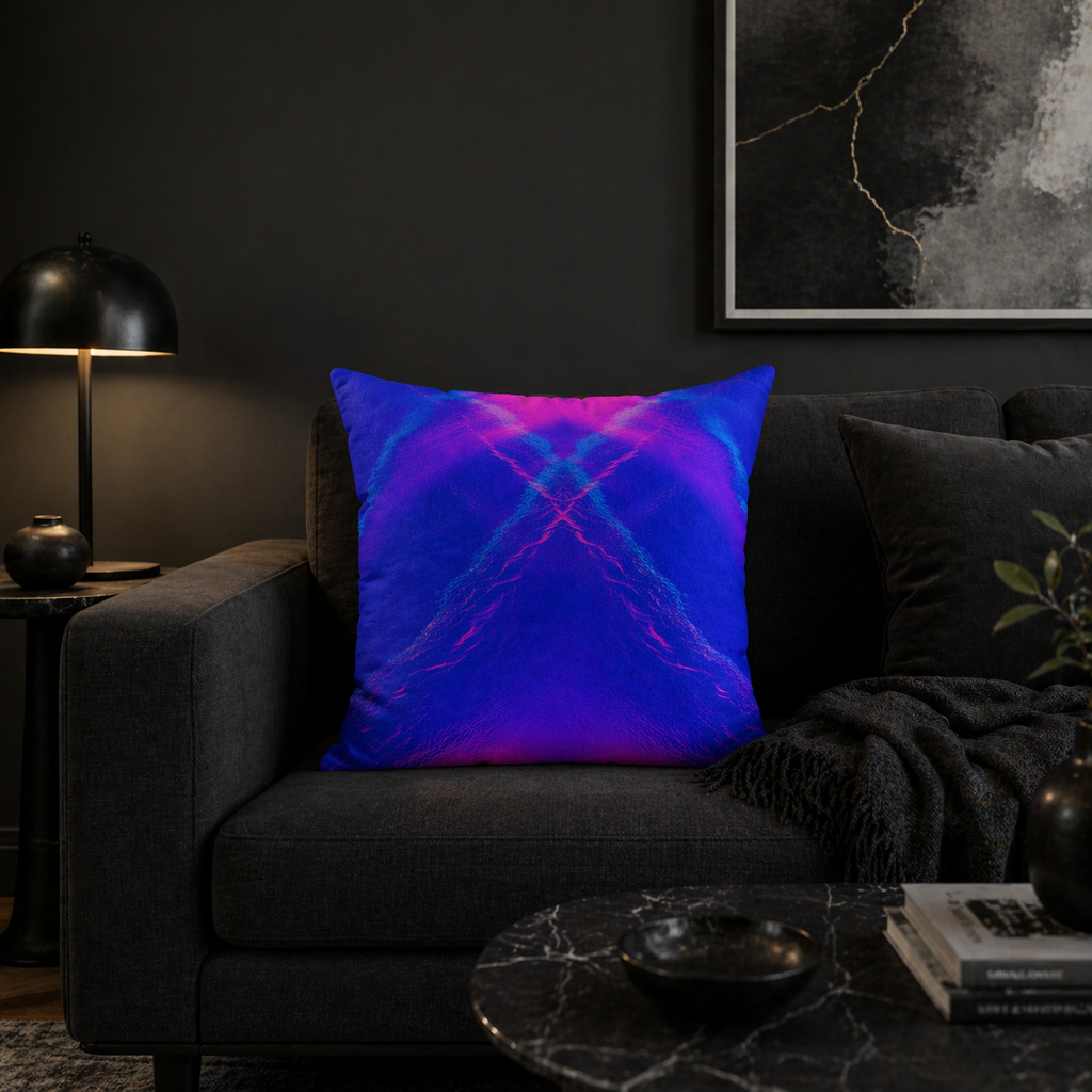 Liquid Mirage - Faux Suede Throw Pillow