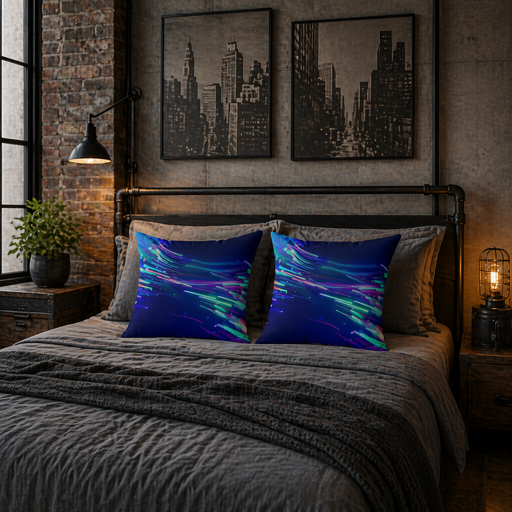 Liquor Store Lightspeed -Faux Suede Throw Pillow
