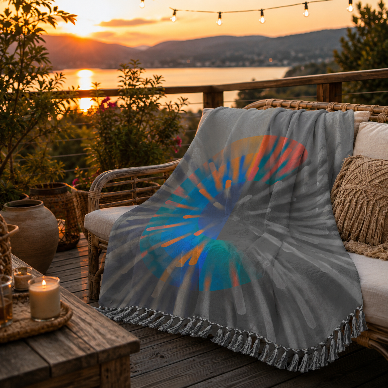 Lit from the Inside - Boho Throw Blanket