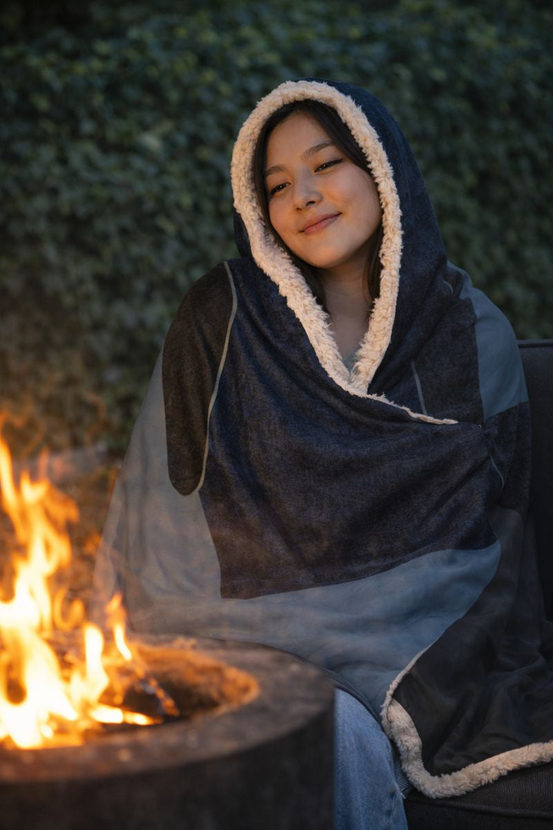 Midnight Architecture - Hooded Blanket