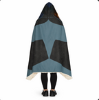 Midnight Architecture - Hooded Sherpa Blanket