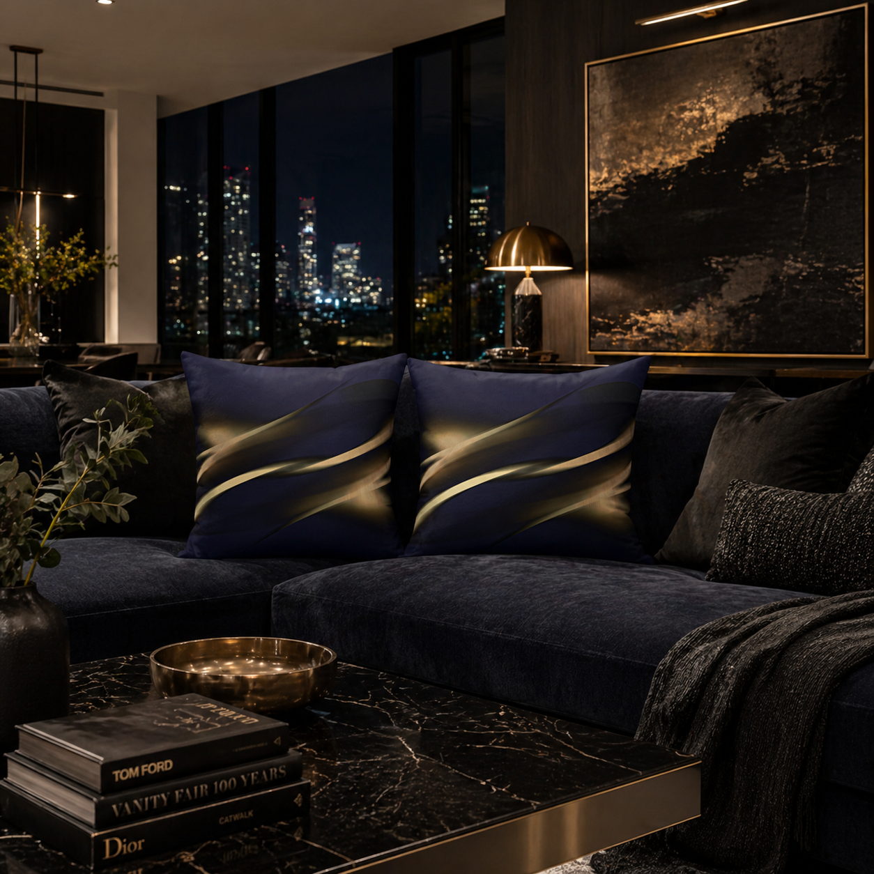 Midnight Luxe - Throw Pillow