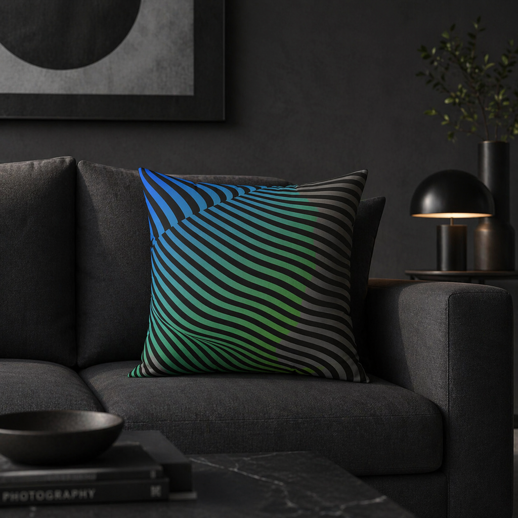 Moodwave - Faux Suede Throw Pillow
