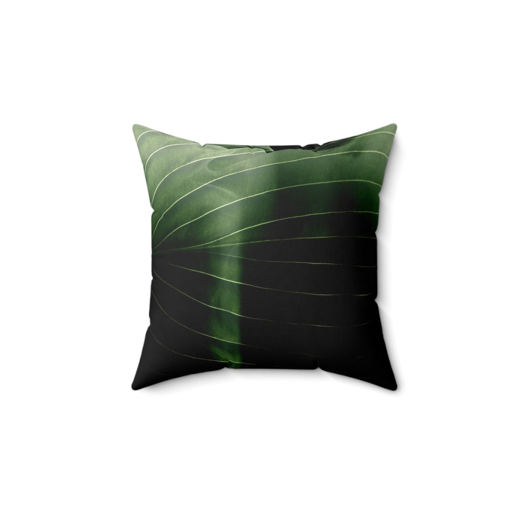 Muted Jungle - Faux Suede Throw Pillow