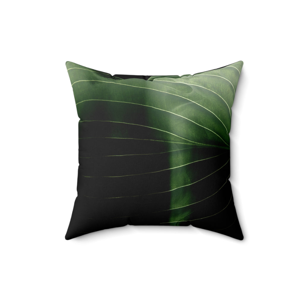 Muted Jungle - Faux Suede Throw Pillow