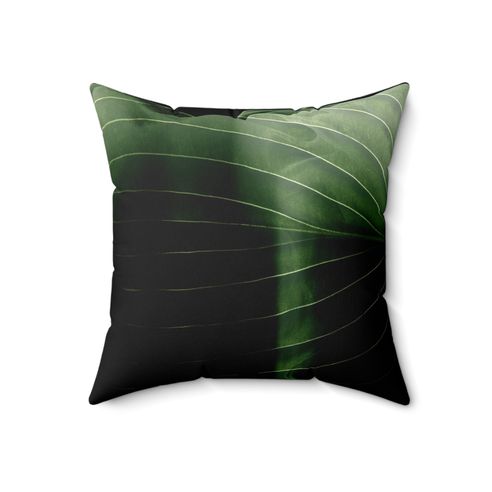 Muted Jungle - Faux Suede Throw Pillow