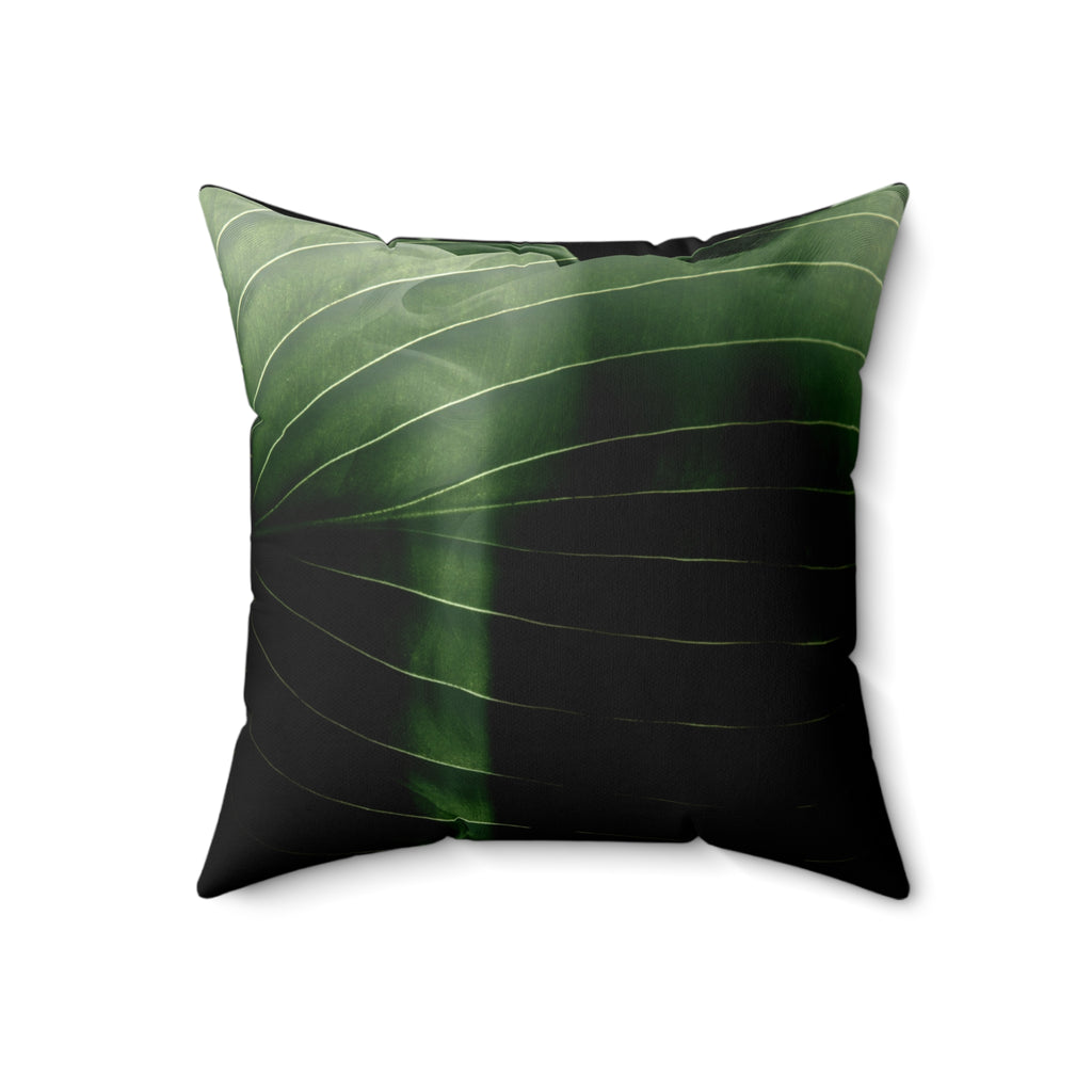 Muted Jungle - Faux Suede Throw Pillow