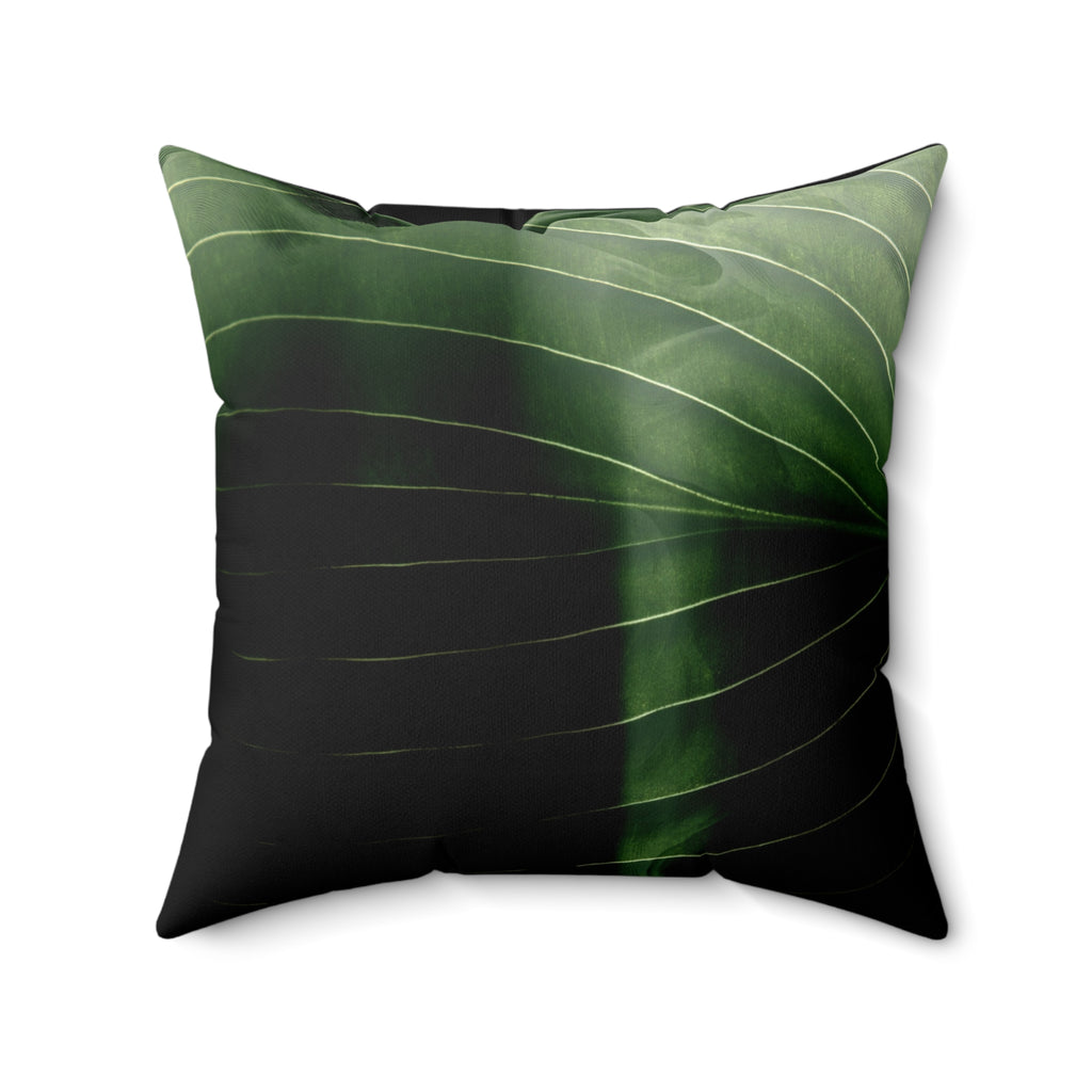 Muted Jungle - Faux Suede Throw Pillow