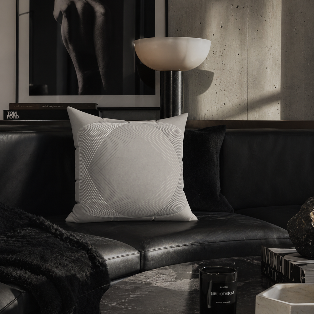 Muted Tantrum - Faux Suede Throw Pillow