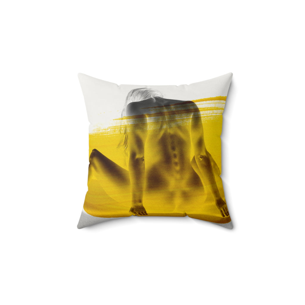 Negative Space, Positive Spine - Faux Suede Throw Pillow