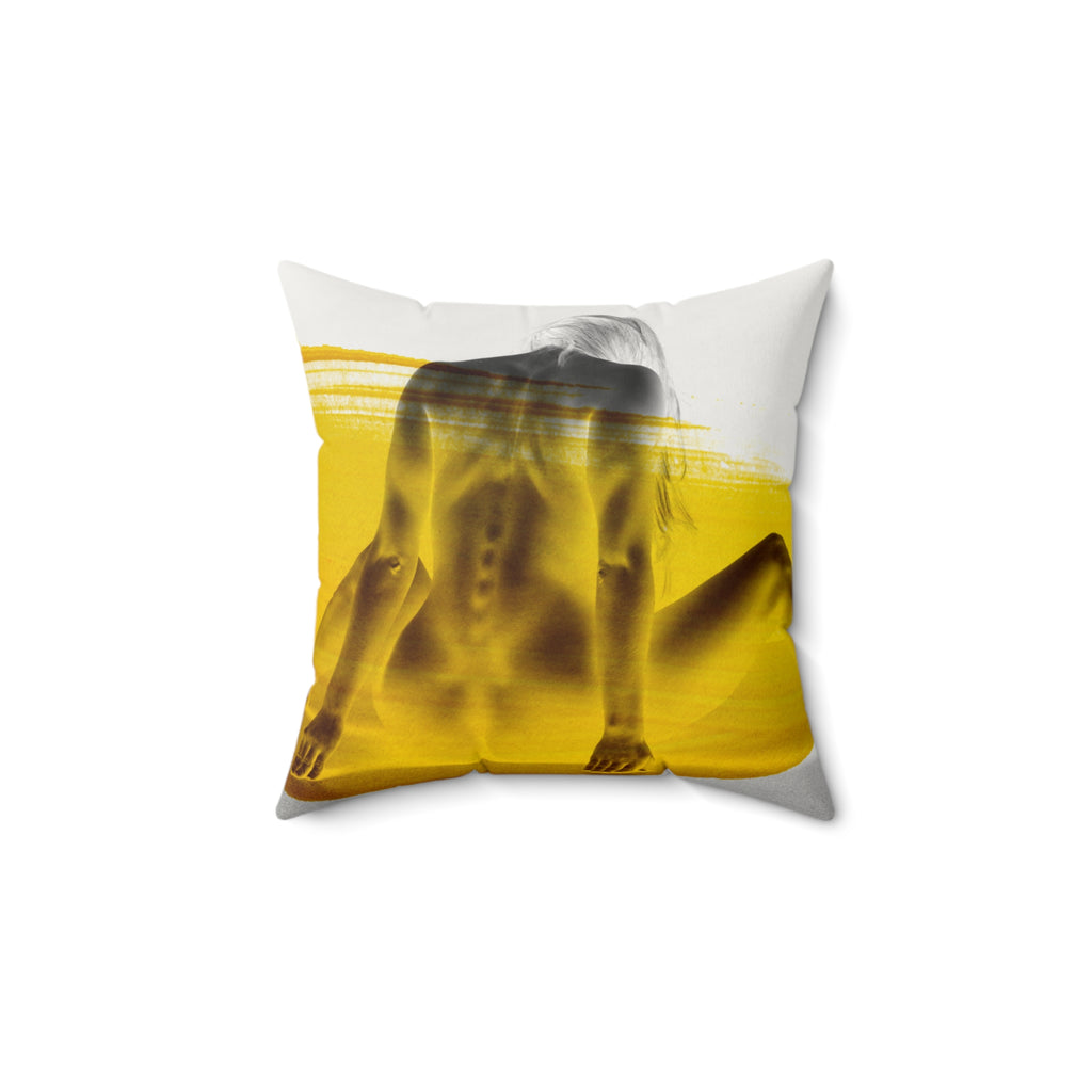 Negative Space, Positive Spine - Faux Suede Throw Pillow