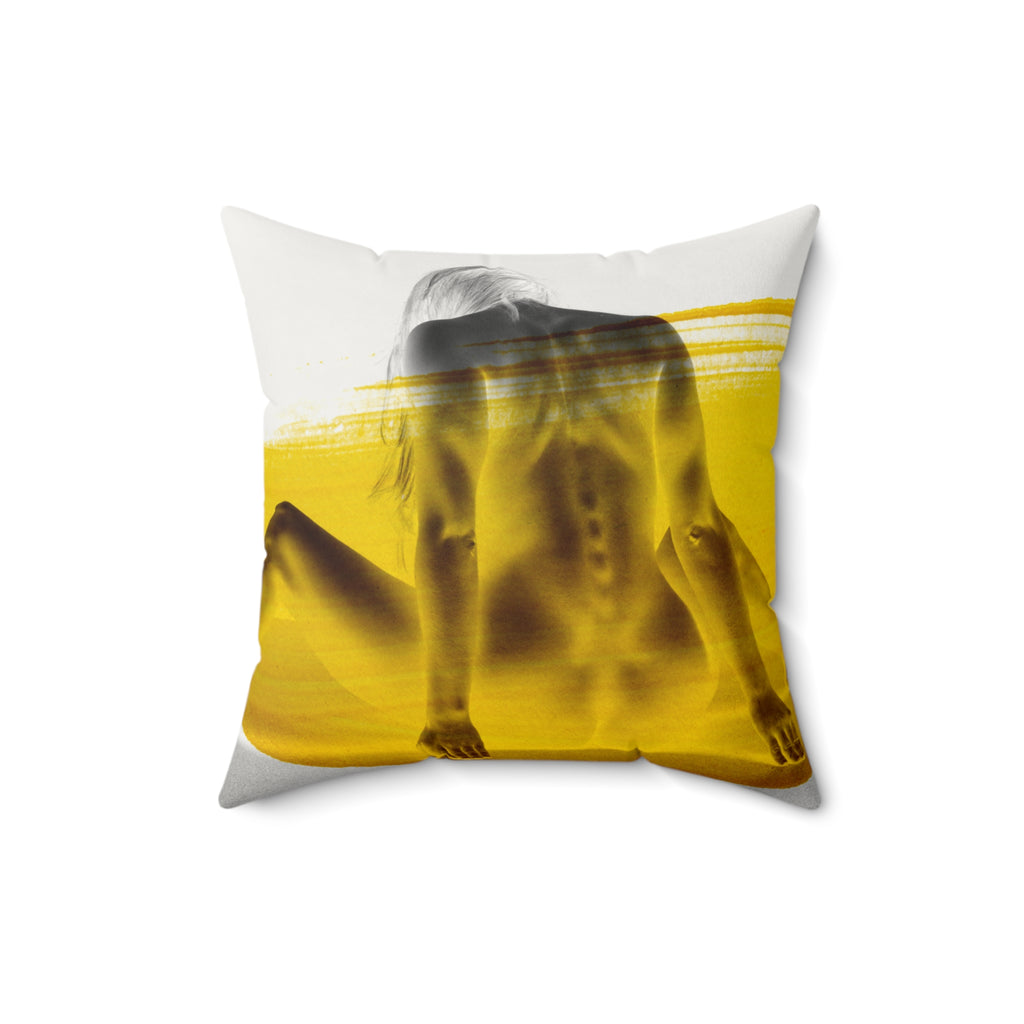 Negative Space, Positive Spine - Faux Suede Throw Pillow