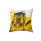Negative Space, Positive Spine - Faux Suede Throw Pillow