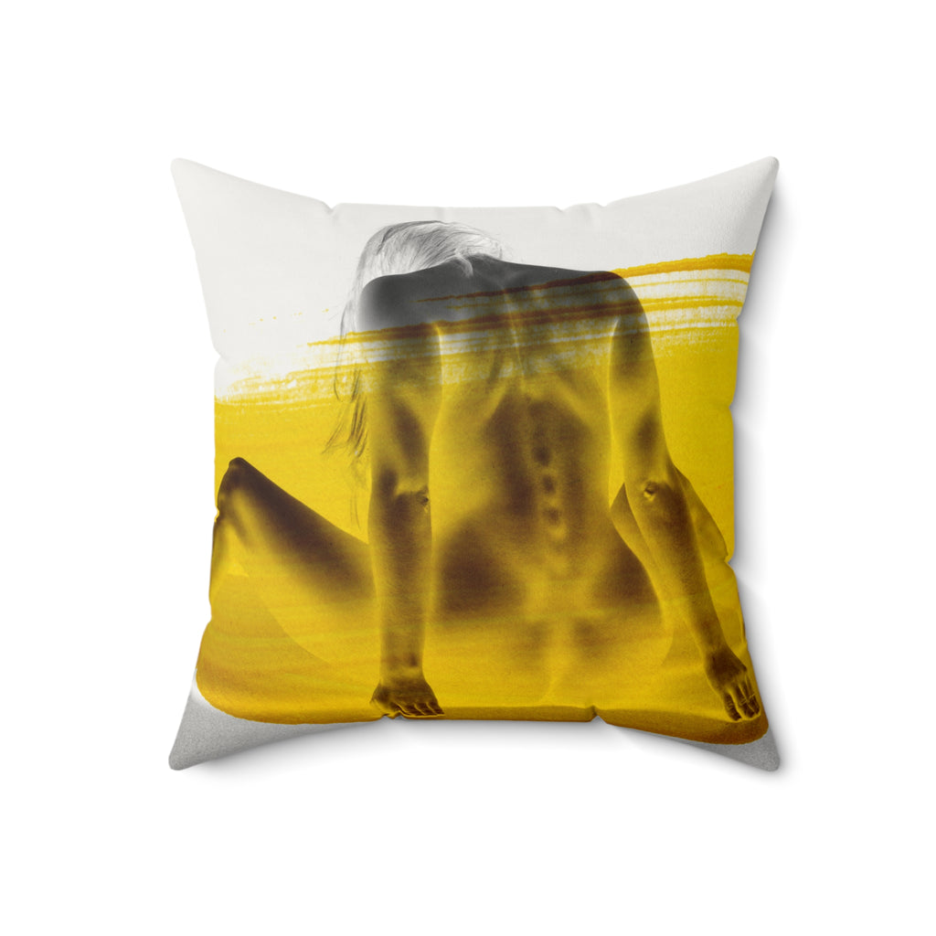 Negative Space, Positive Spine - Faux Suede Throw Pillow