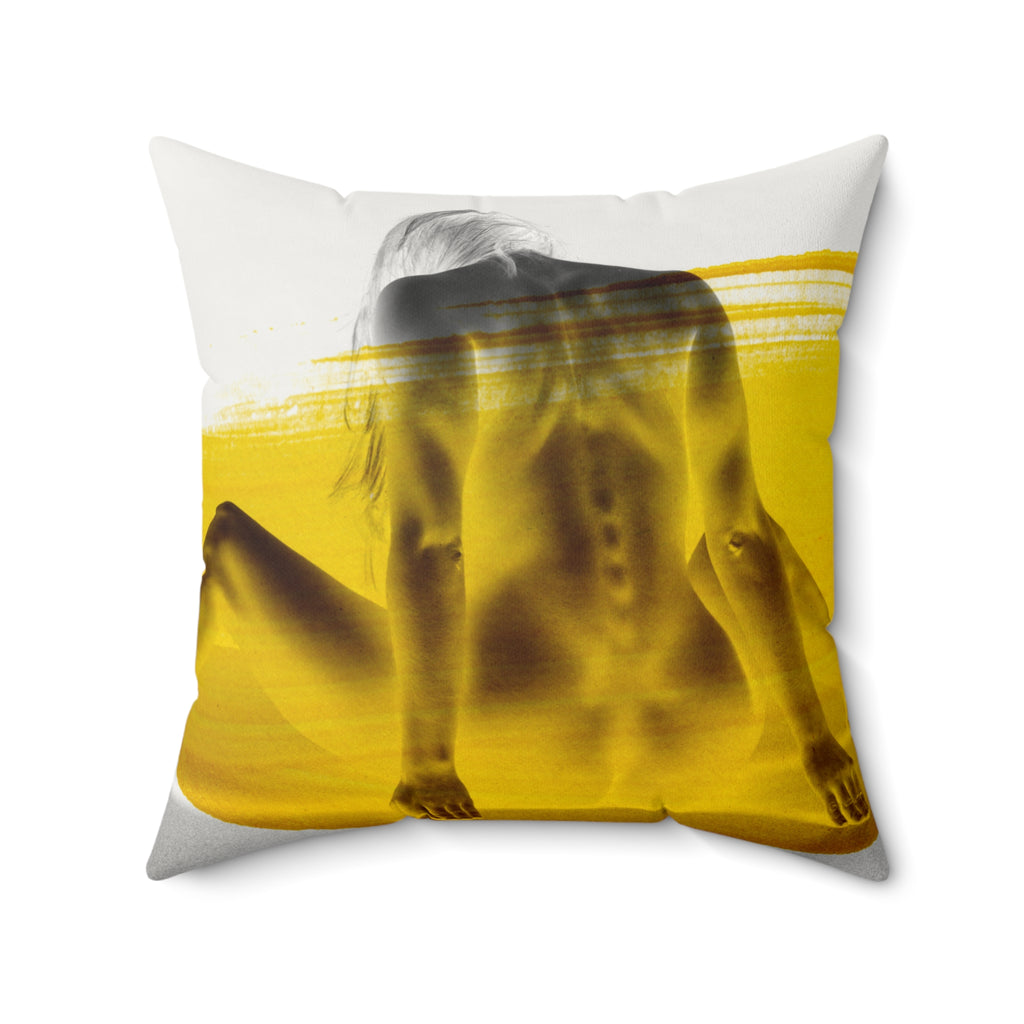 Negative Space, Positive Spine - Faux Suede Throw Pillow