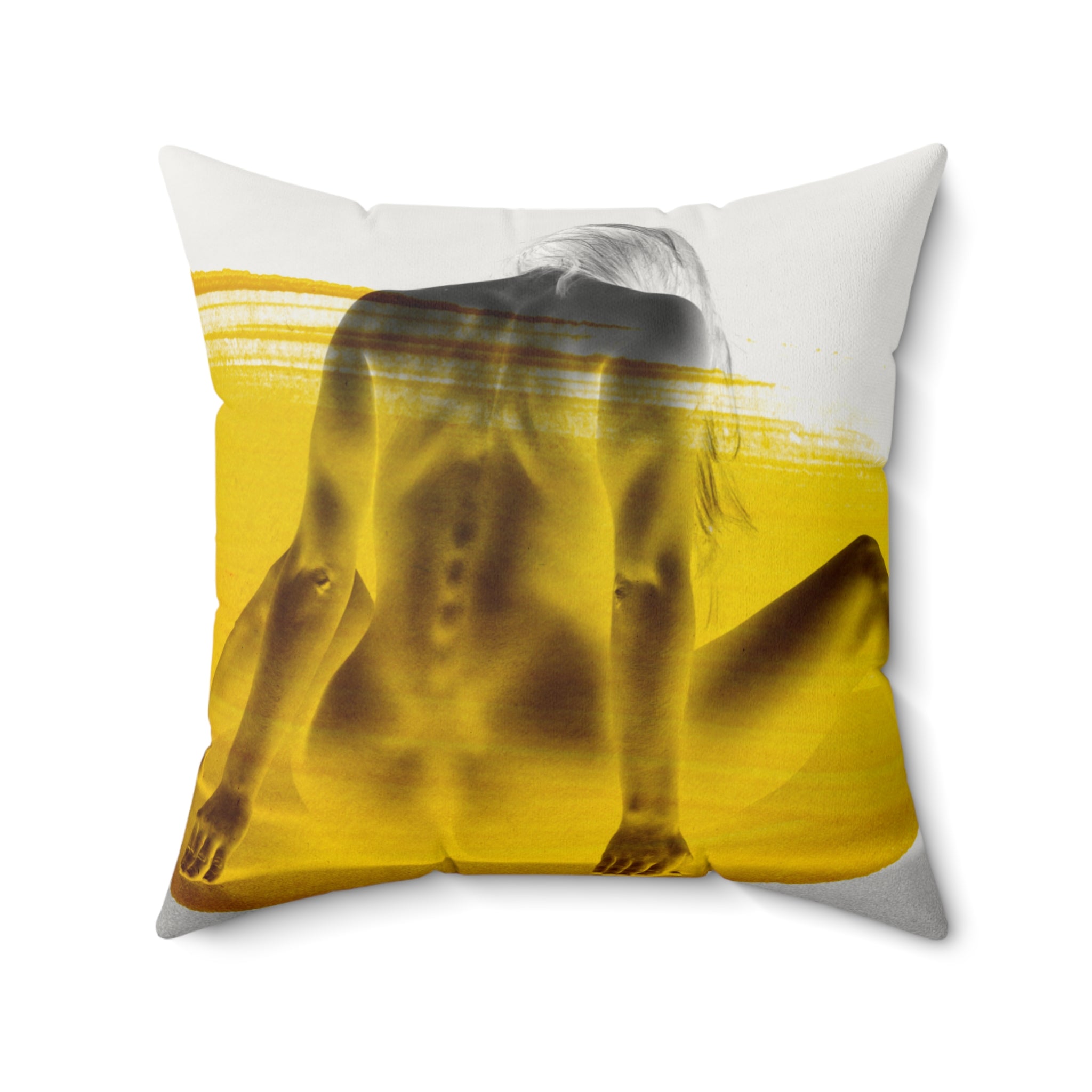 Negative Space, Positive Spine - Faux Suede Throw Pillow