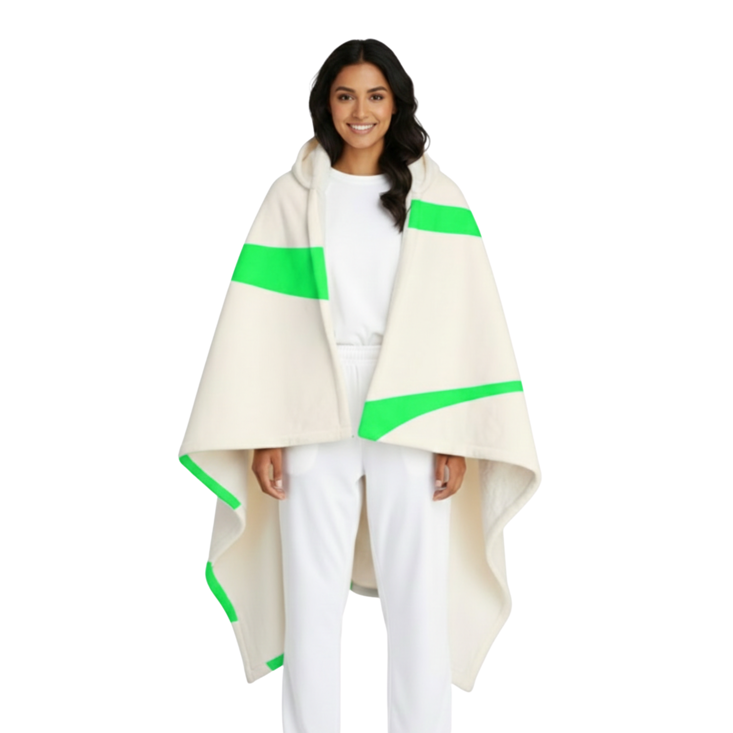 Neon Etiquette - Hooded Fleece Sherpa Blanket