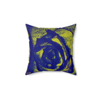 Neon Rose - Faux Suede Throw Pillow