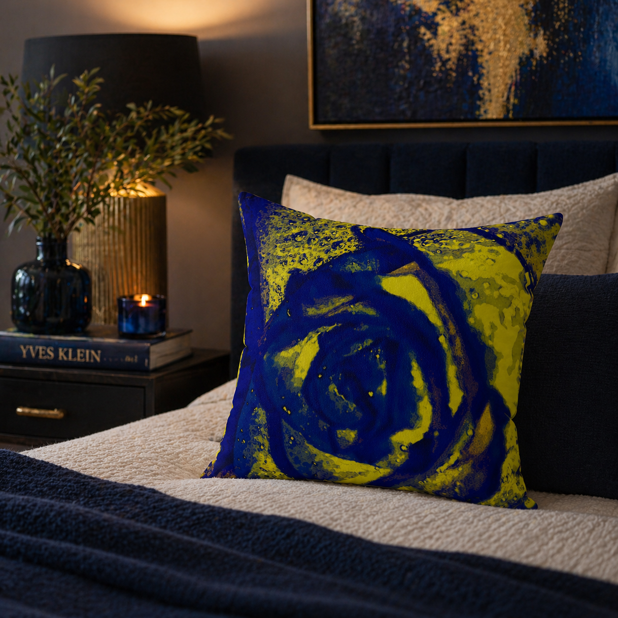 Neon Rose - Throw Pillow