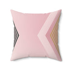 Nude X - Faux Suede Throw Pillow
