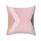 Nude X - Faux Suede Throw Pillow