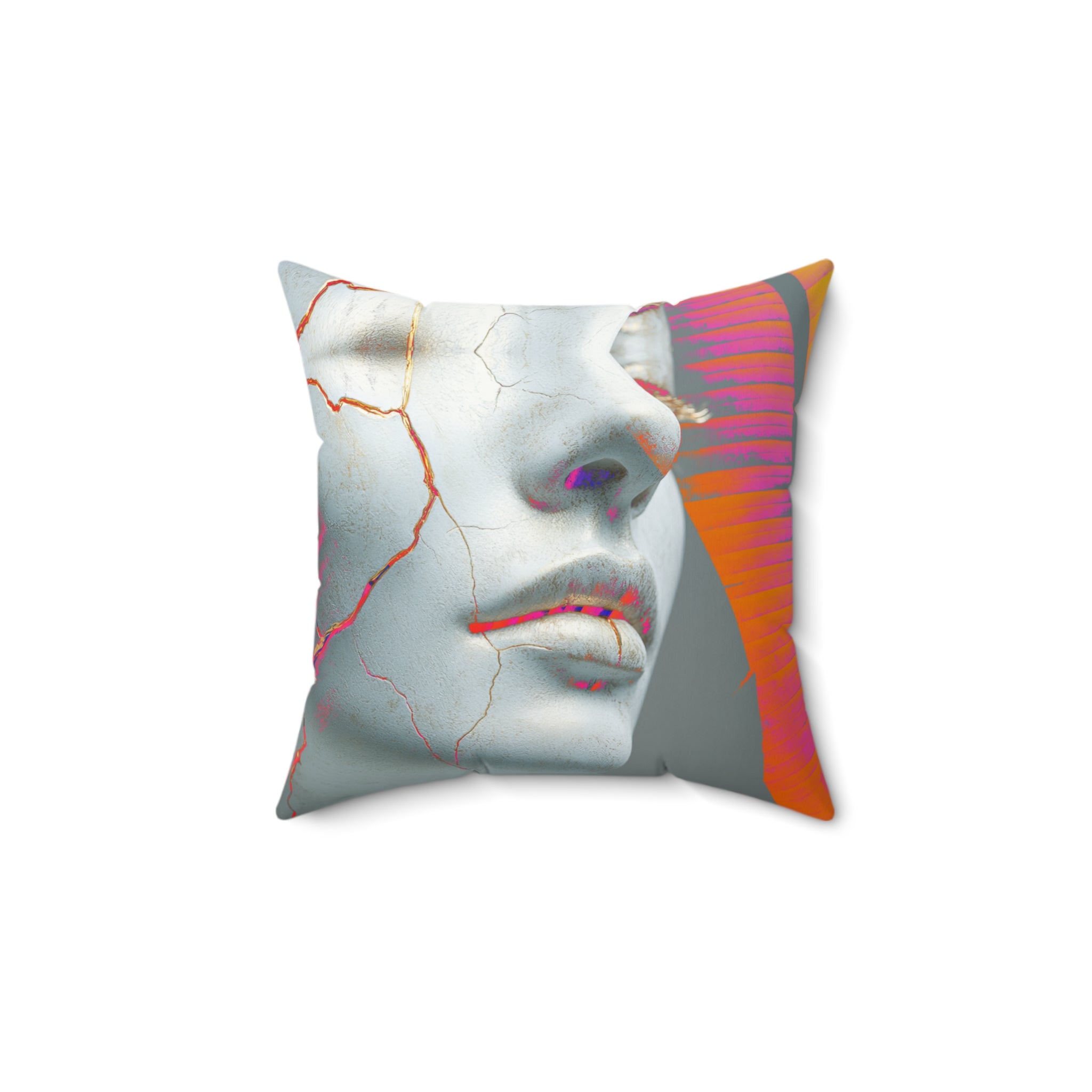 Palm-Shell Confessional - Faux Suede Throw Pillow