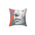 Palm-Shell Confessional - Faux Suede Throw Pillow