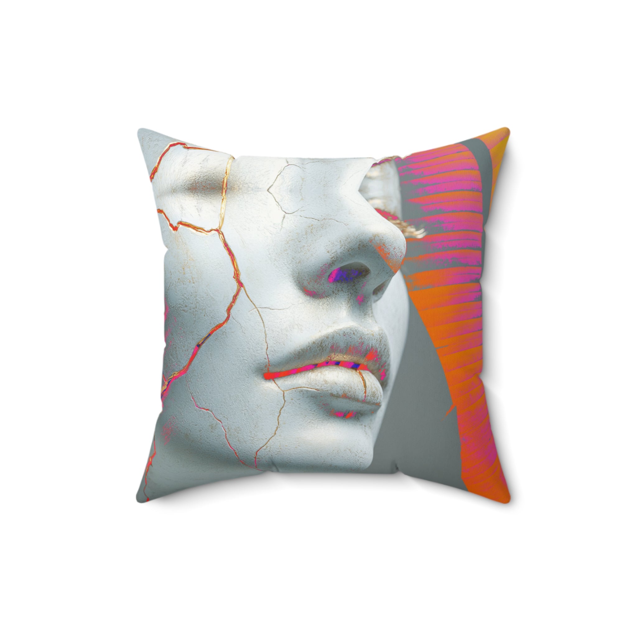 Palm-Shell Confessional - Faux Suede Throw Pillow