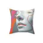 Palm-Shell Confessional - Faux Suede Throw Pillow