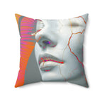 Palm-Shell Confessional - Faux Suede Throw Pillow
