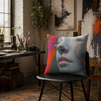 Palm-Shell Confessional - Faux Suede Throw Pillow