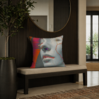 Palm-Shell Confessional - Faux Suede Throw Pillow