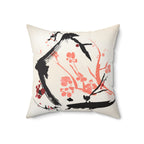 Petal Divide — Faux Suede Throw Pillow