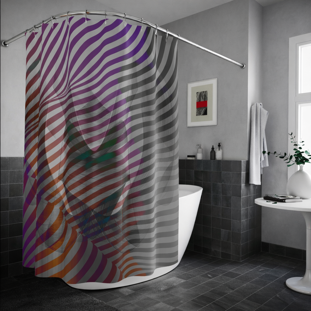 Psychedelic Wave - Shower Curtain