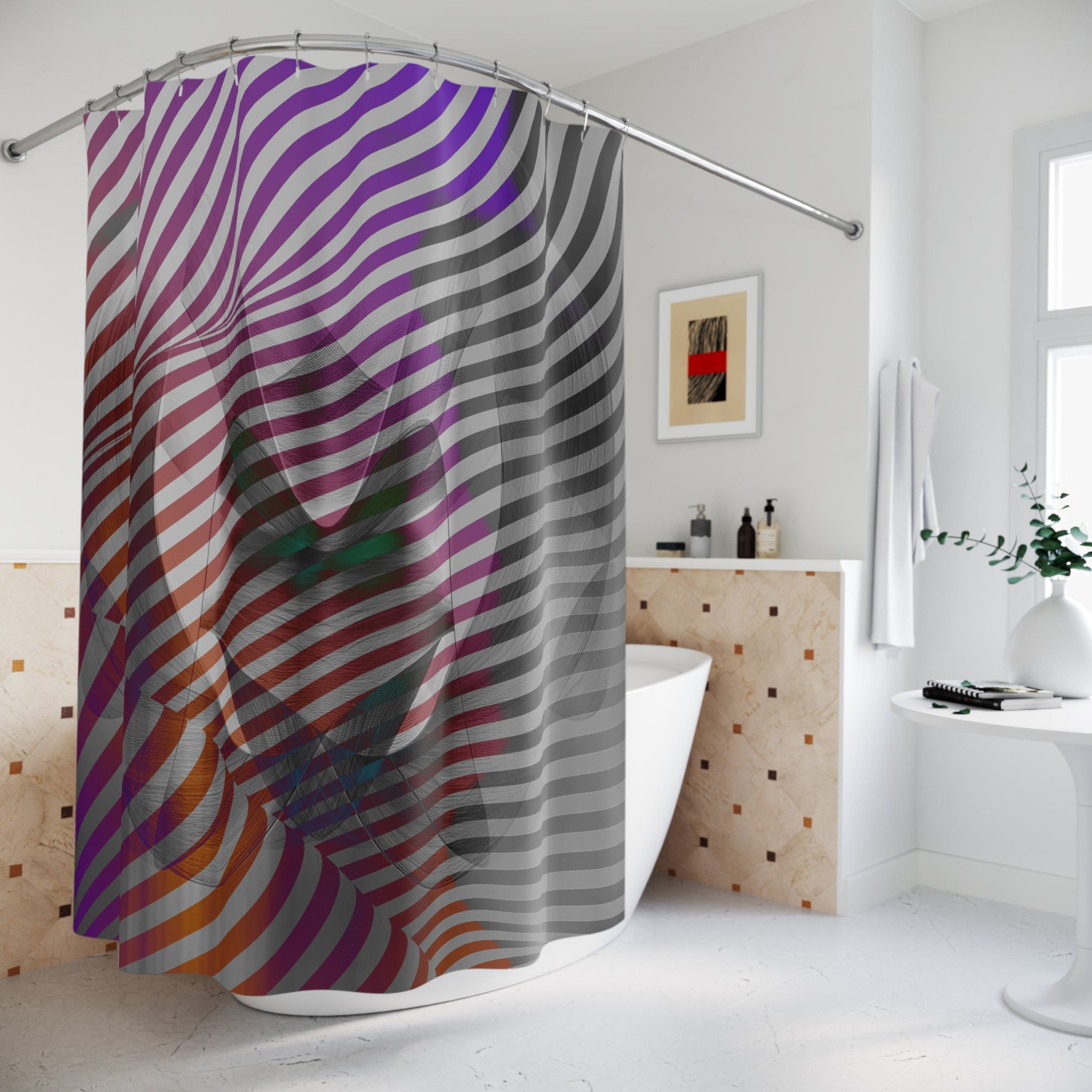 Psychedelic Wave - Shower Curtain