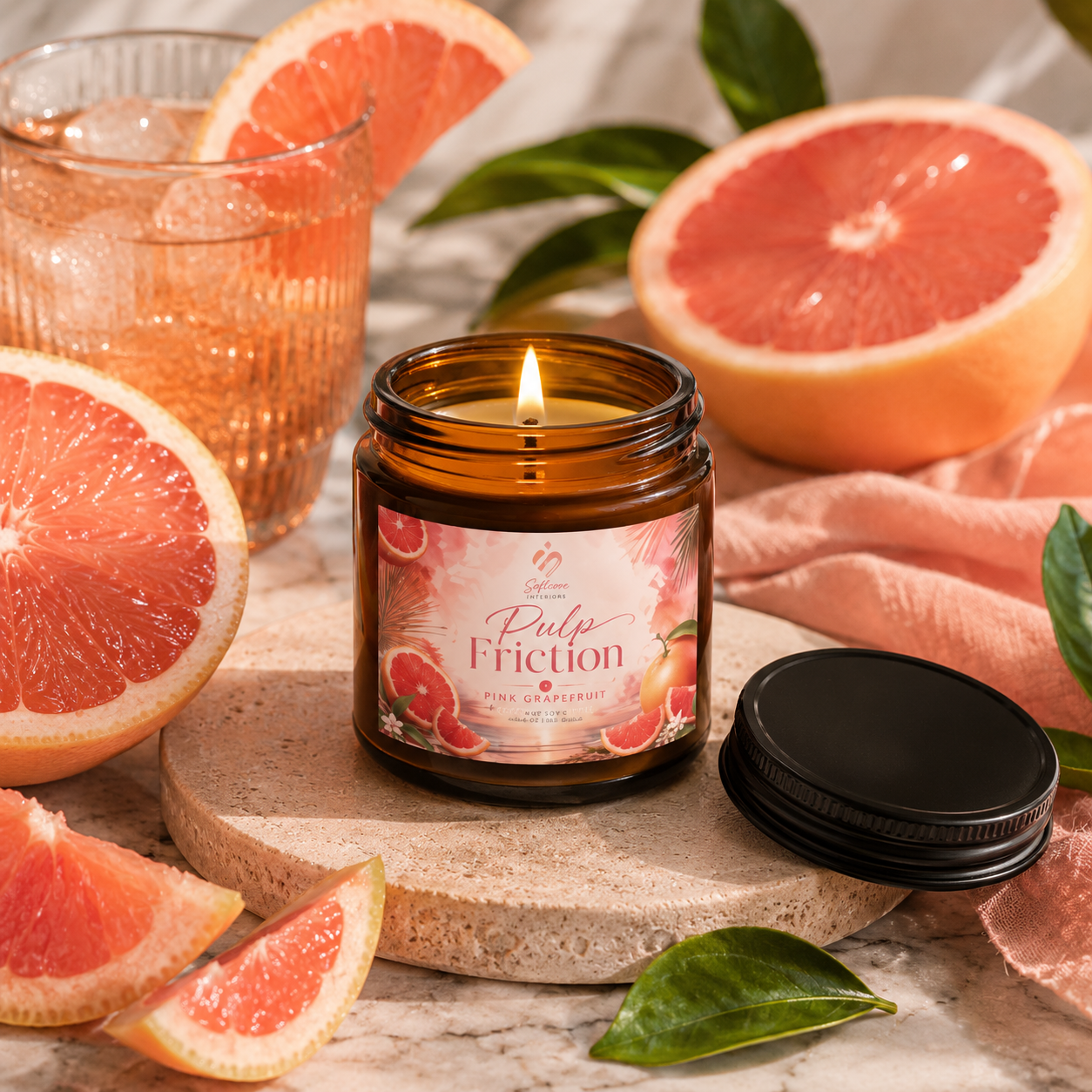 Pulp Friction - Pink Grapefruit Soy Candle Jar