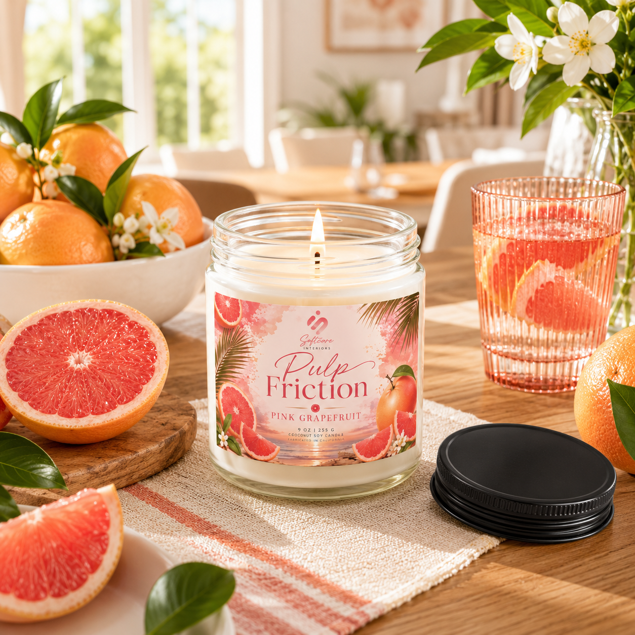Pulp Friction - Pink Grapefruit Soy Candle Jar