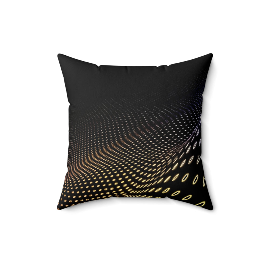 Pulse Matrix - Faux Suede Throw Pillow