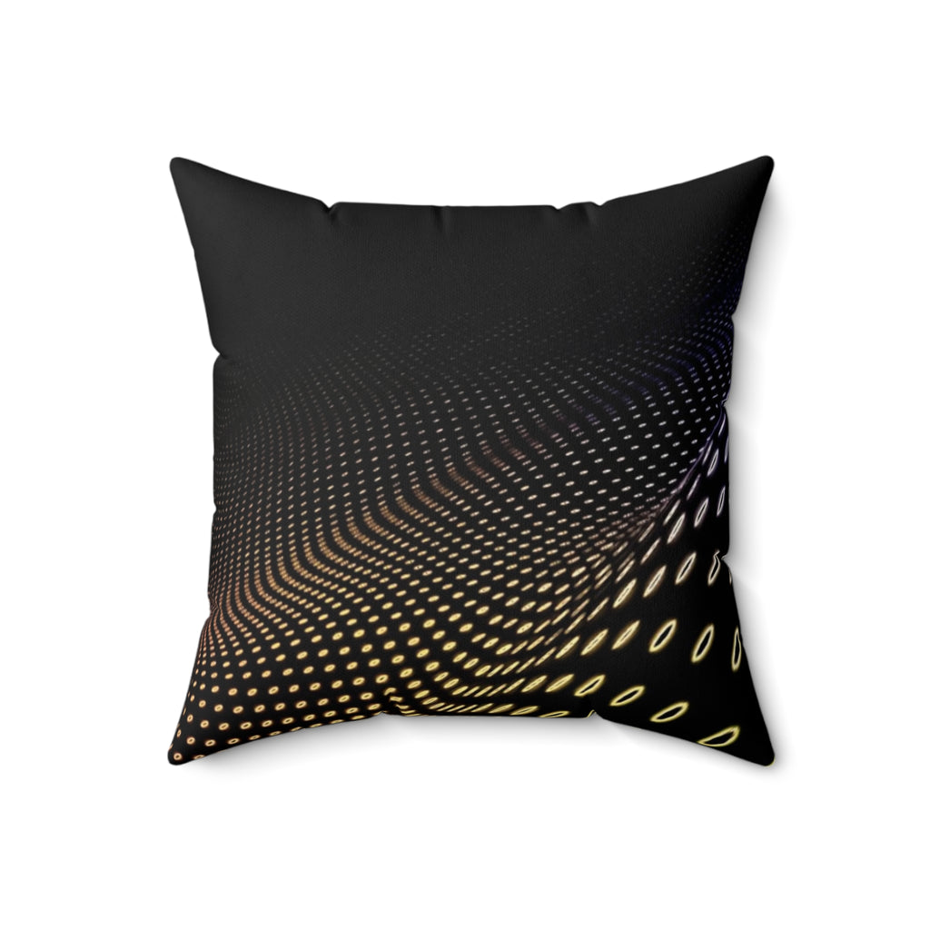 Pulse Matrix - Faux Suede Throw Pillow