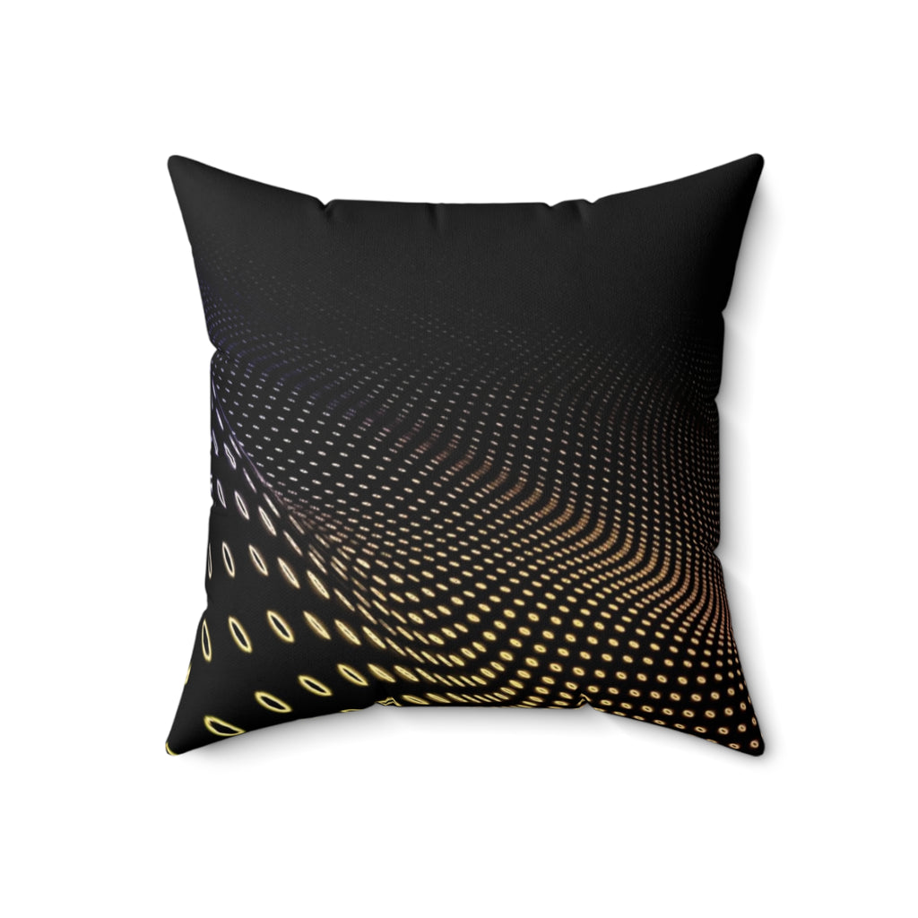 Pulse Matrix - Faux Suede Throw Pillow