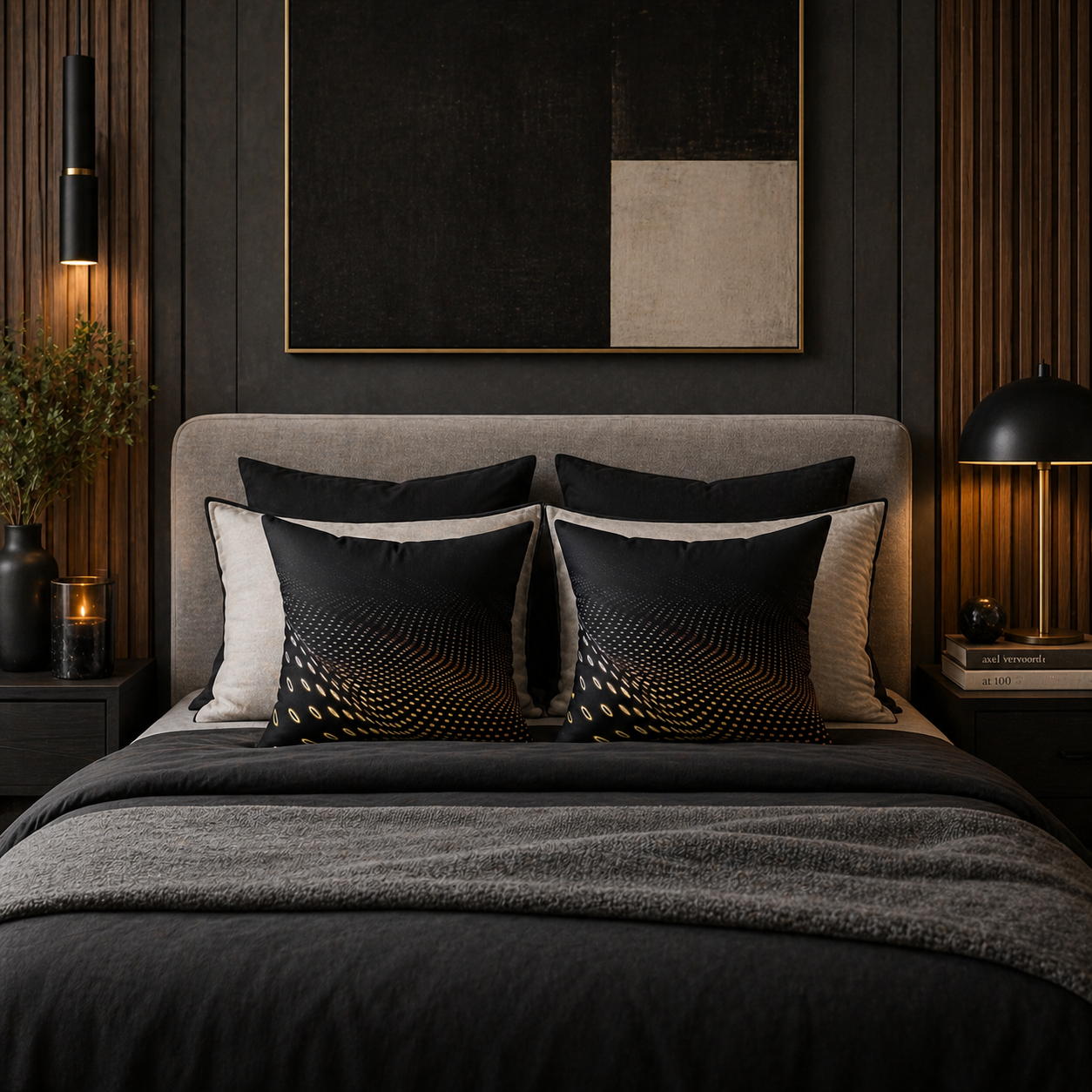 Pulse Matrix - Faux Suede Throw Pillow